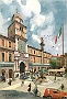 G.Frattini Palazzo del Capitanio 1951.Cartolina Dipinto (Oscar Mario Zatta) 1